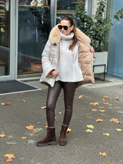 FLO CLO JAKNA CLIZIA DOUBLE BAITA LATTE KAMEL