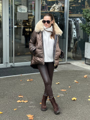 FLO CLO JAKNA CLIZIA DOUBLE MOKA LEOPARDO