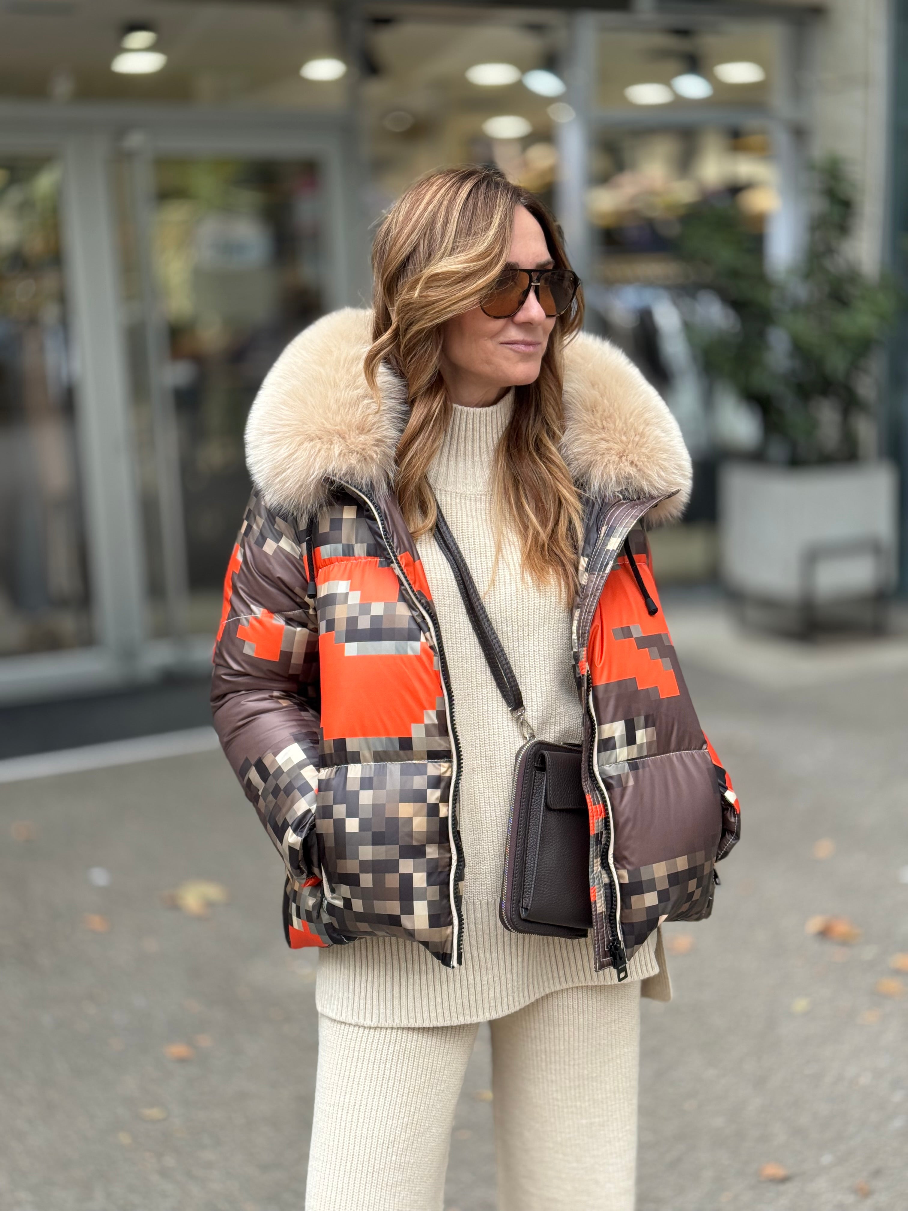 FLO CLO JAKNA ELISABETH PIXEL ARANCIO