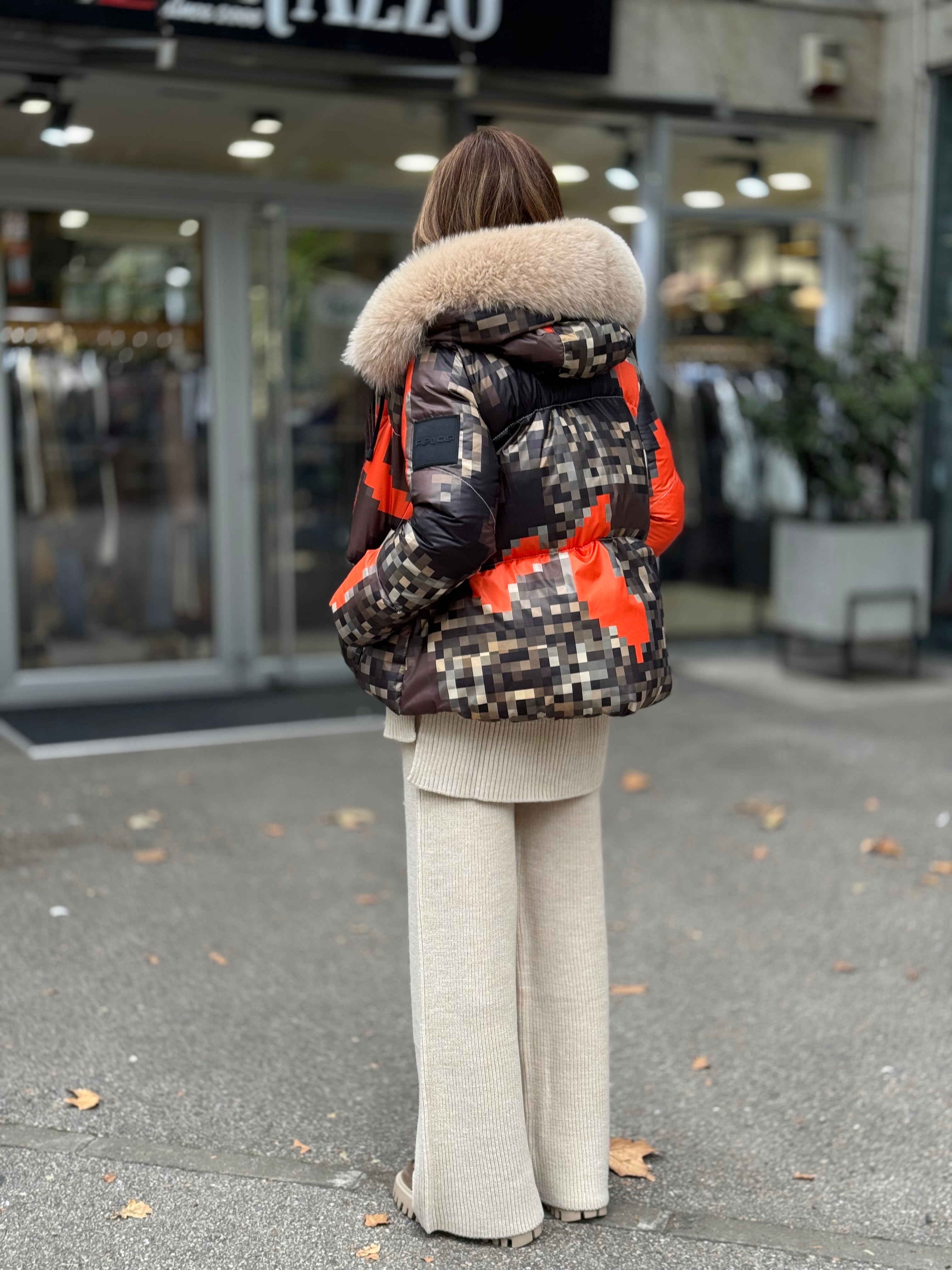 FLO CLO JAKNA ELISABETH PIXEL ARANCIO