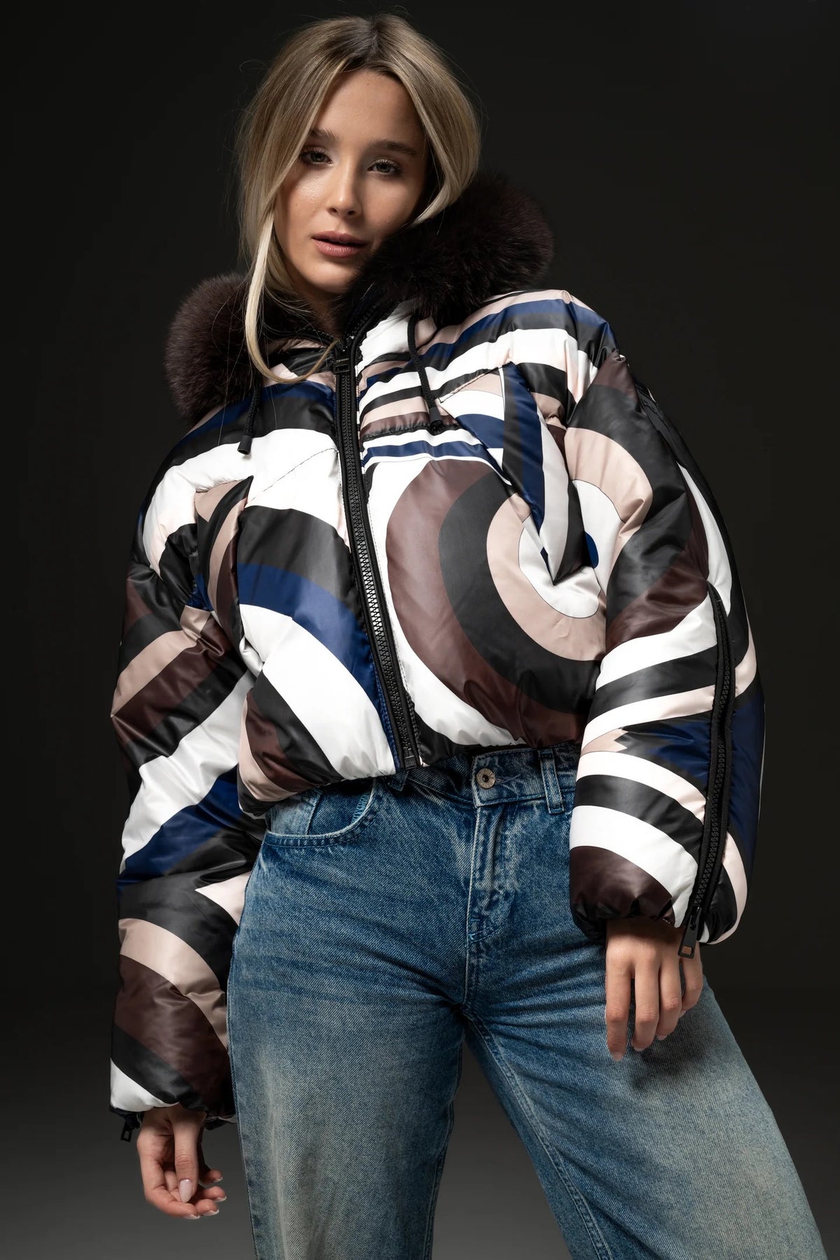 FLO CLO JAKNA SARINA PIU PUCCI BLU