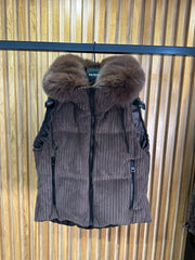 FLO CLO GILET AMINA TEX MARONE