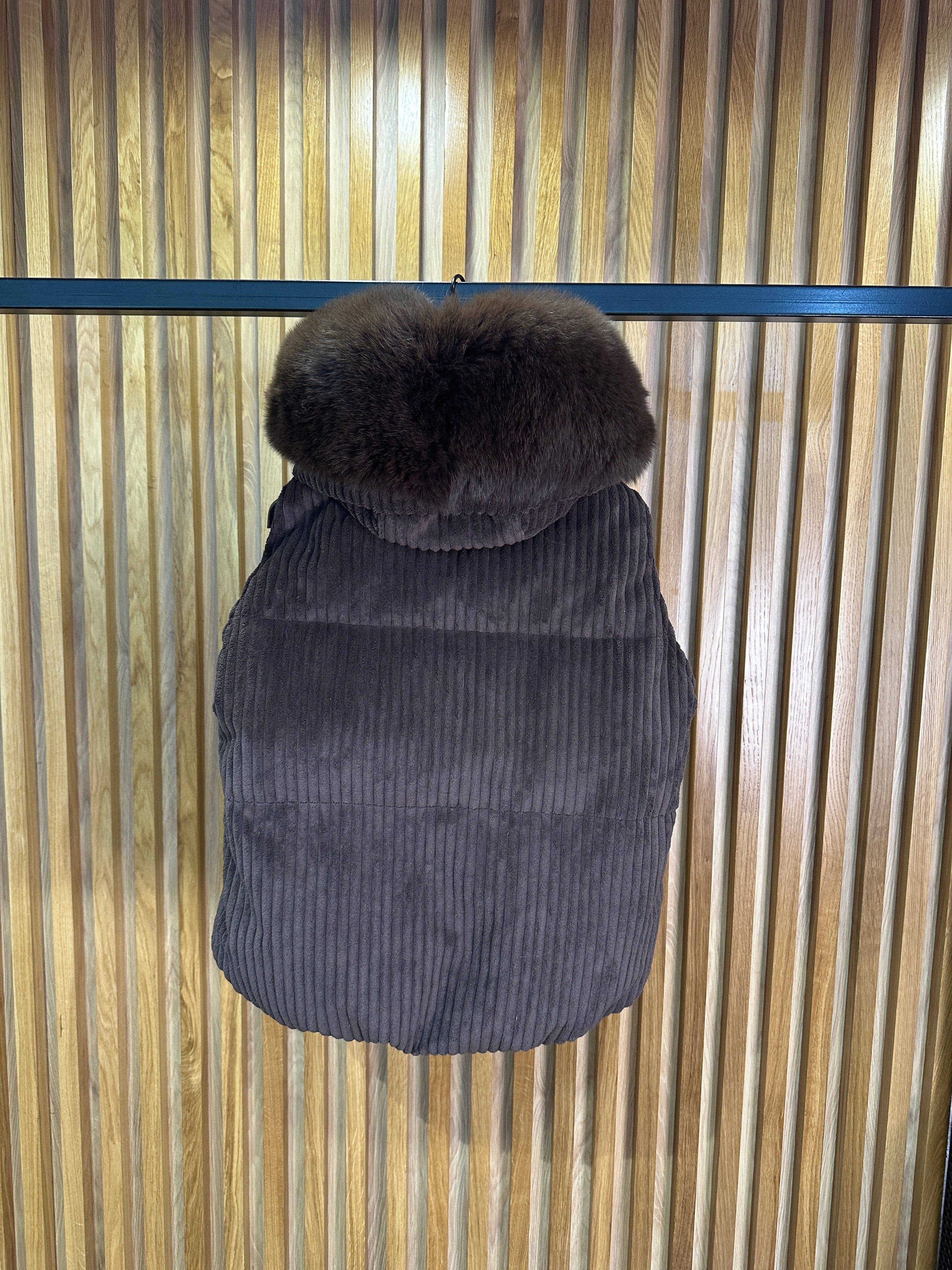 FLO CLO GILET AMINA TEX MARONE