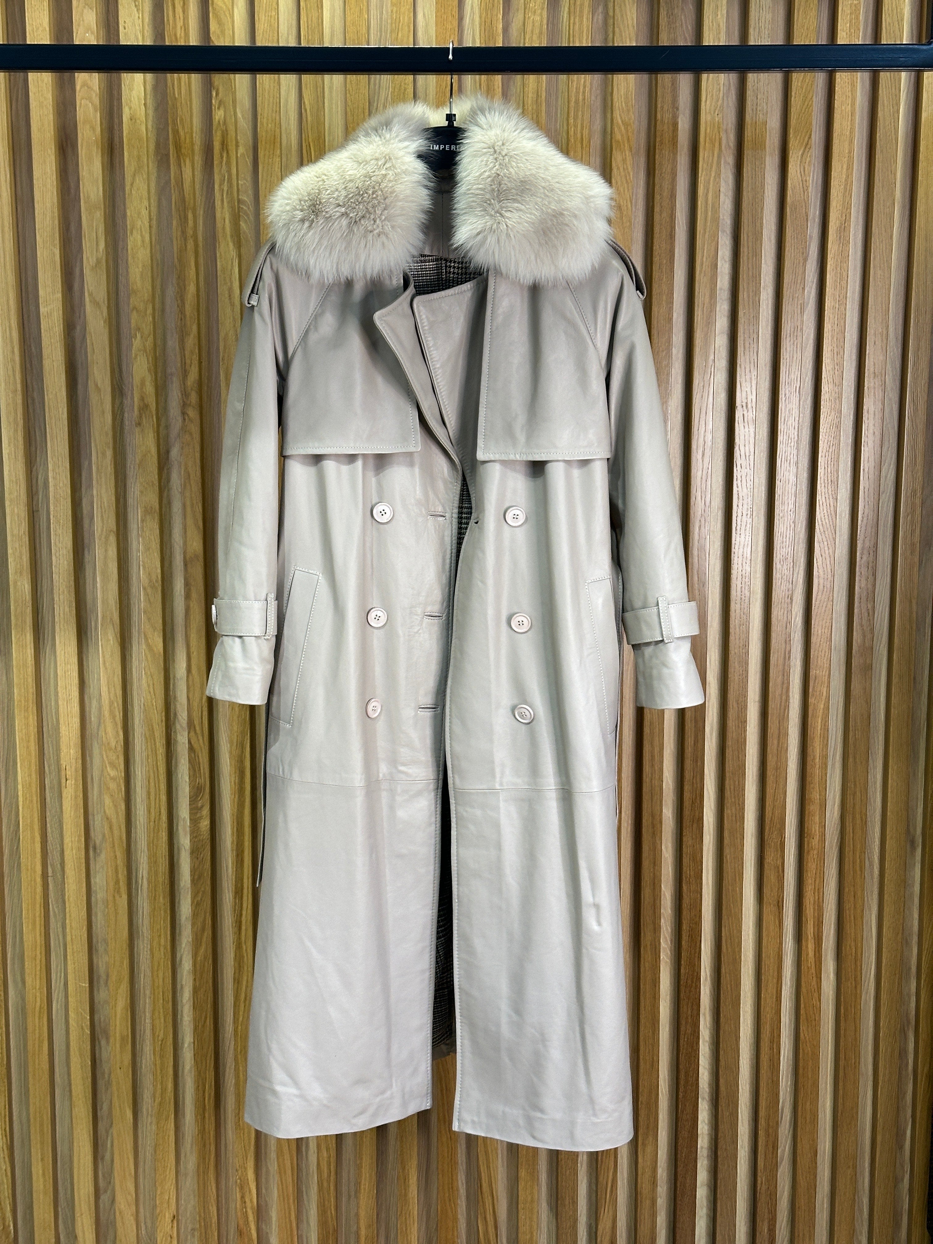 FLO CLO JAKNA KARMEN LUNGO PELLE BEIGE