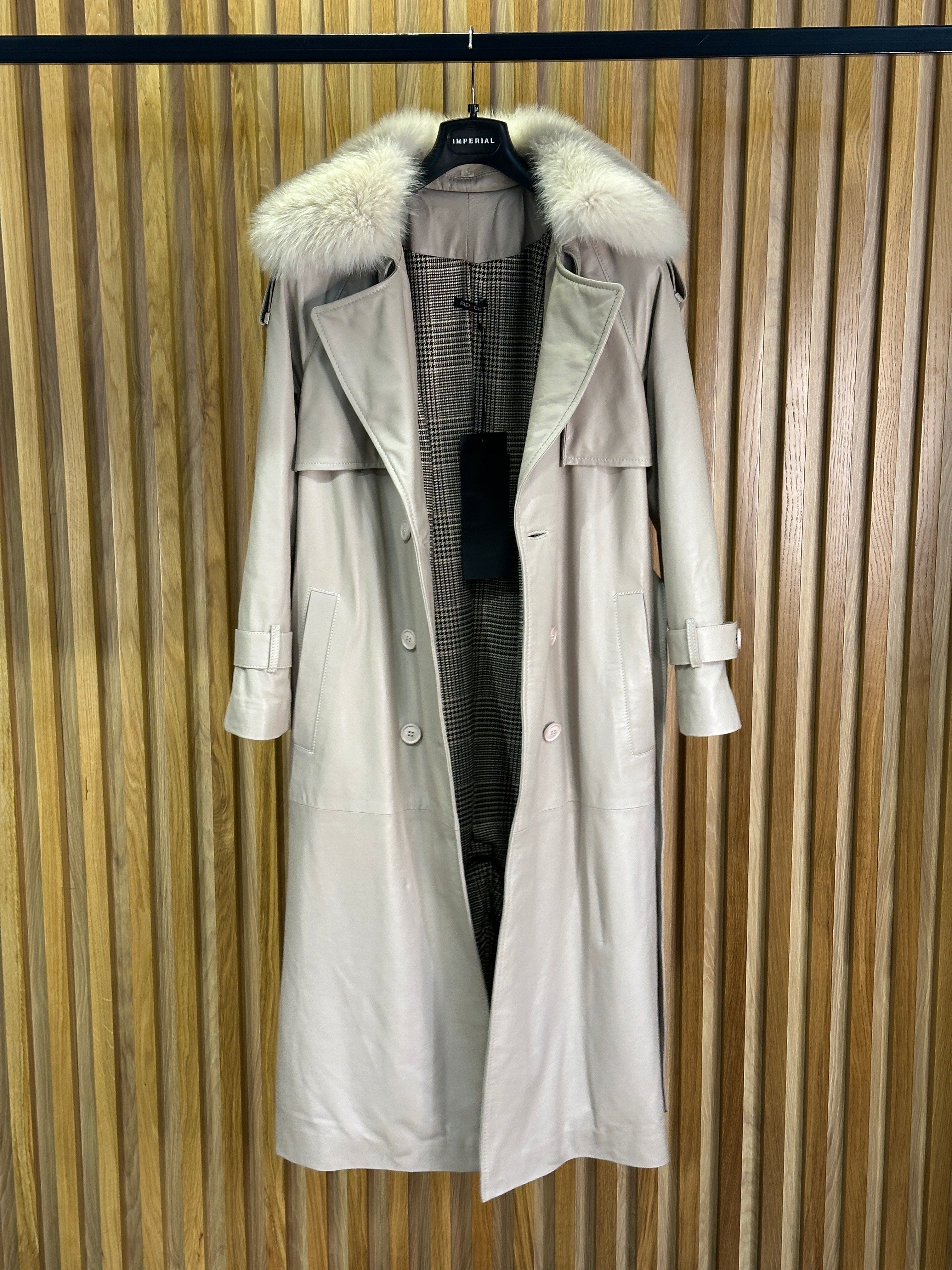 FLO CLO JAKNA KARMEN LUNGO PELLE BEIGE