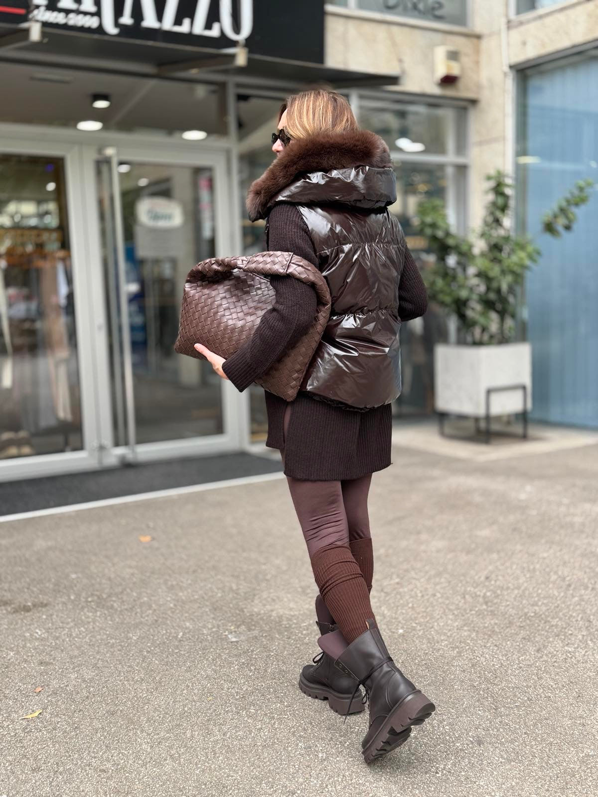 FLO CLO GILET AMINA LACCA MORO