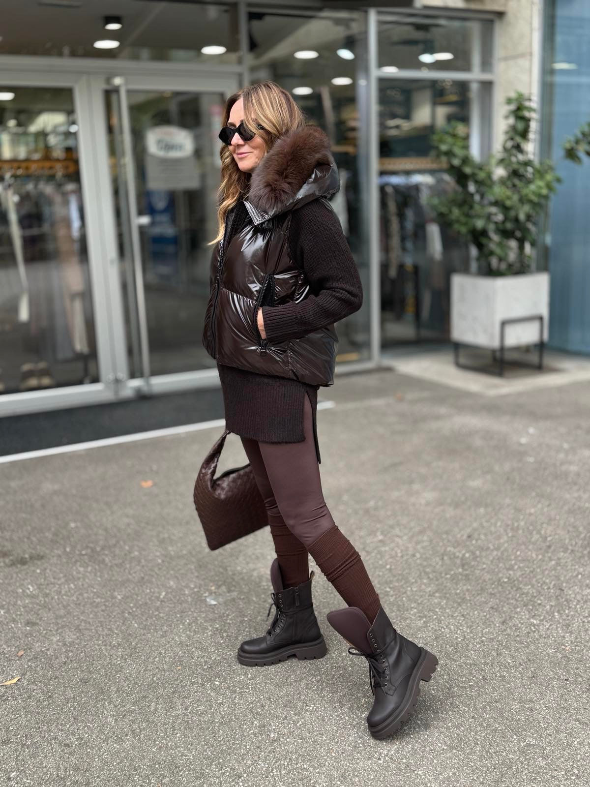 FLO CLO GILET AMINA LACCA MORO
