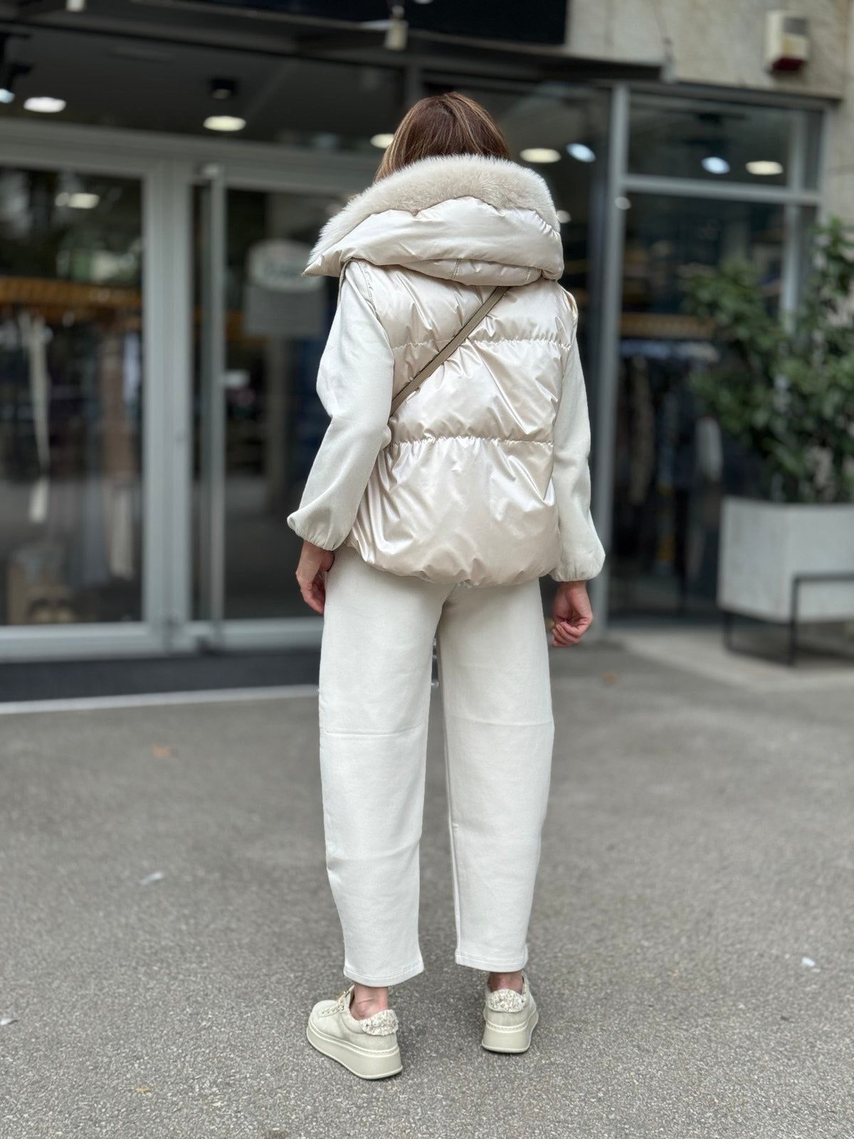 FLO CLO GILET AMINA PERLAREFLEX BEIGE