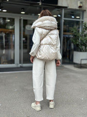 FLO CLO GILET AMINA PERLAREFLEX BEIGE