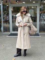 FLO CLO JAKNA KARMEN LUNGO PELLE BEIGE