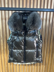 FLO CLO GILET AMINA LACCA MILITARE